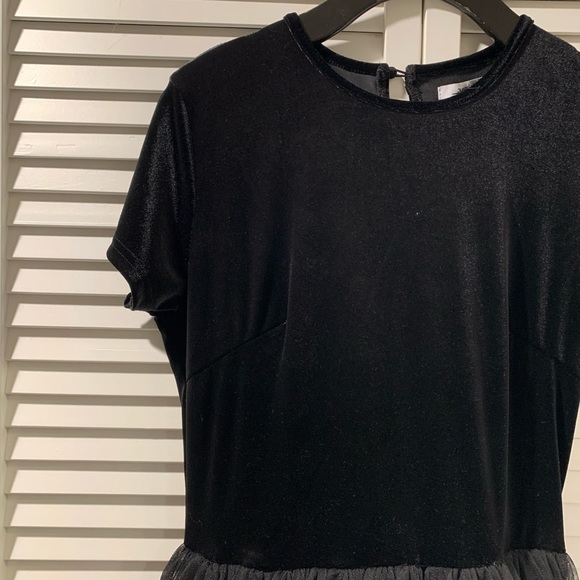 Black Velvet Tulle Dress - Picture 4 of 8